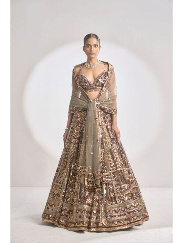 SEEMA GUJRAL – Metallic Sequin Lehenga Set