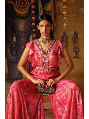 Basil Leaf- Pink printed jumpsuit - Image 3