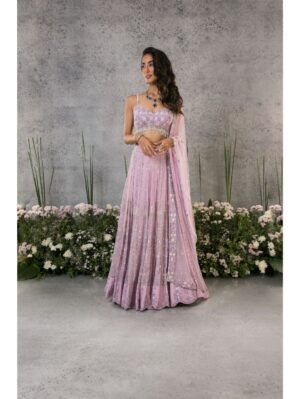Pritika Vora - Lilac and silver lehenga set - Image 4