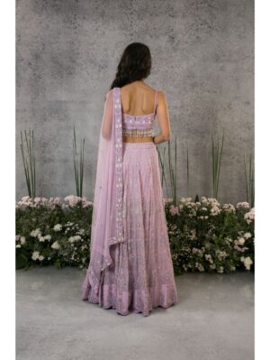 Pritika Vora - Lilac and silver lehenga set - Image 2