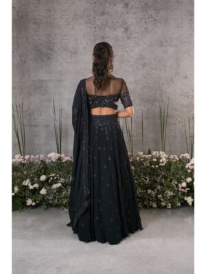 Pritika Vora - Mid blue lehenga set - Image 2