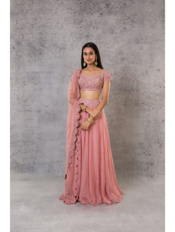 Pritika Vora - Onion pink Lehenga set