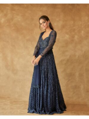 Pritika Vora - Midnight Blue Anarkali - Image 4