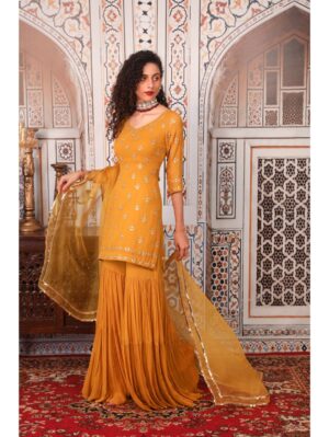 Esha Koul - musturd sharara set - Image 4