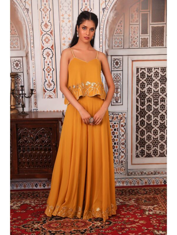 Esha Koul - musturd plazzo set