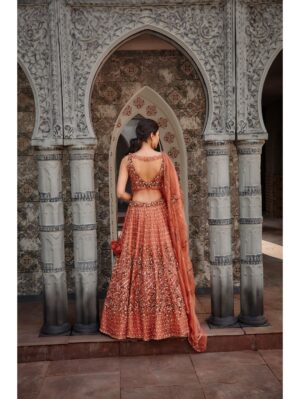 Nikita Gujral- COPPER LEHENGA CHOLI SET - Image 3