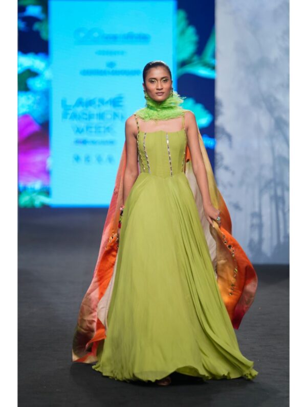 Mahima Mahajan - CORSET ANARKALI WITH PRINTED DUPATTA