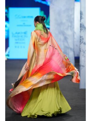 Mahima Mahajan - CORSET ANARKALI WITH PRINTED DUPATTA - Image 3