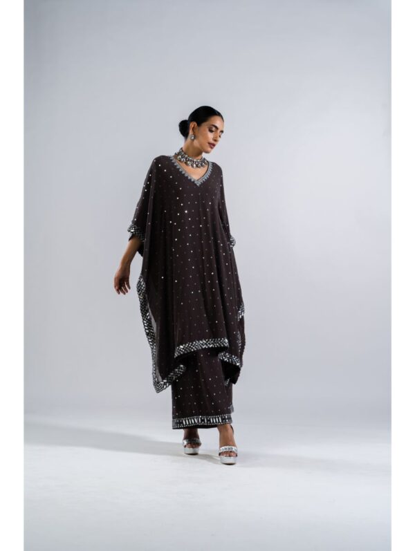 Vvani Vats - CHARCOAL GREY  KAFTAN SET.