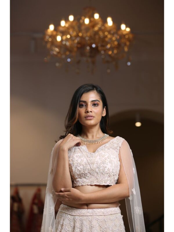 Kalighata - PINK ORGANZA LEHENGA