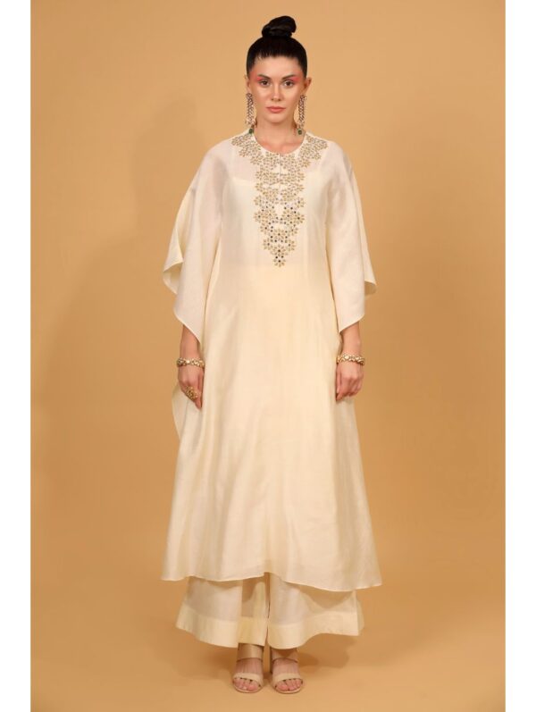 Neha Khullar- chanderi silk kaftan kurta set