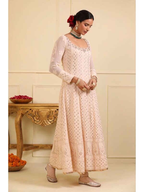 Esha Koul - Off white chikankari anarkali set