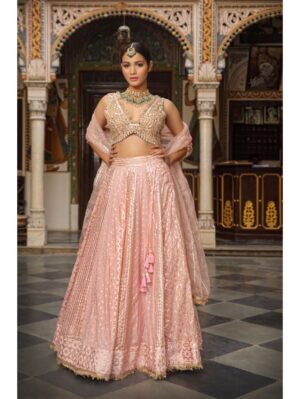 Neha Khullar- BANARASI CHANDERI LEHENGA - Image 6