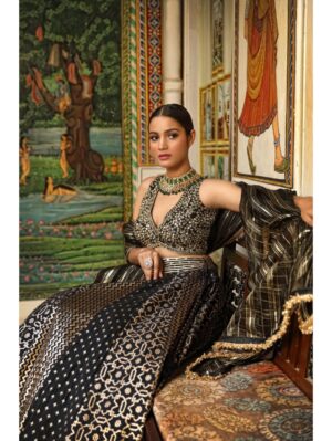 Neha Khullar- BANARASI CHANDERI LEHENGA - Image 4