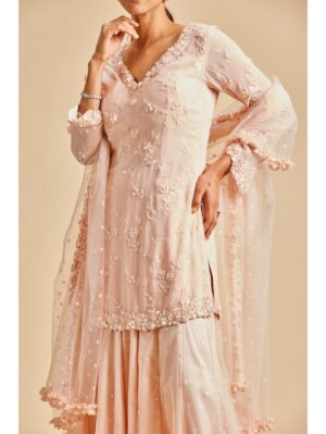 Nitika Gujral - BABY PINK SHARARA SET - Image 2