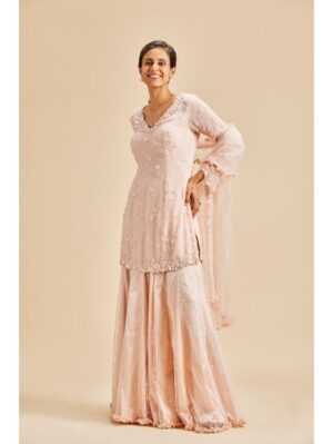 Nitika Gujral - BABY PINK SHARARA SET - Image 3
