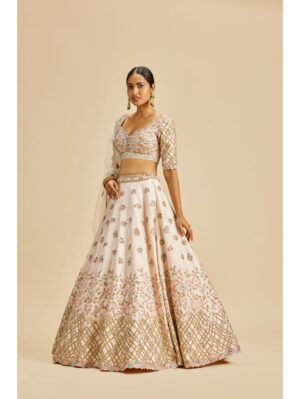 Nitika Gujral - BLUSH PINK RAW SILK LEHENGA CHOLI SET - Image 2