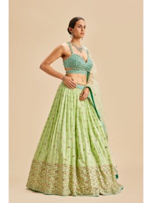Nitika Gujral - MINT GREEN LEHENGA SET - Image 2