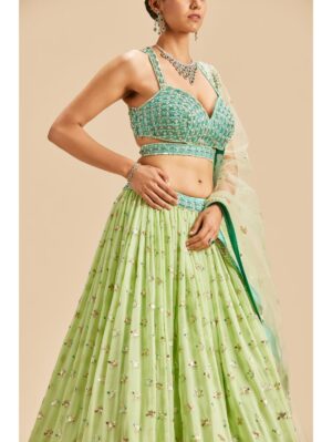 Nitika Gujral - MINT GREEN LEHENGA SET - Image 3