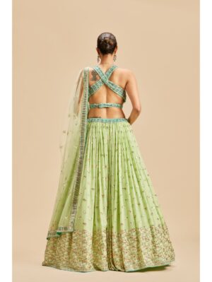 Nitika Gujral - MINT GREEN LEHENGA SET - Image 4