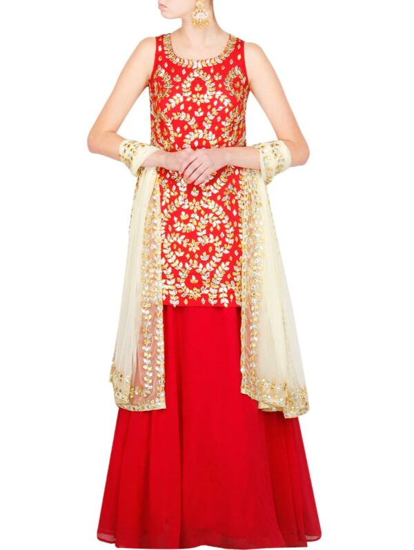 Esha Koul- Magenta lengha set
