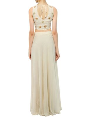 Esha Koul- cream lengha set - Image 2