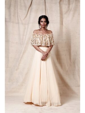 Esha Koul- Cream anakali set - Image 4