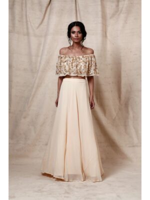 Esha Koul- Cream anakali set - Image 2