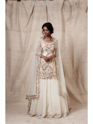 Esha Koul- cream lengha set - Image 2