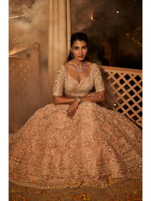 Kalighata - Gold organza lehenga - Image 4