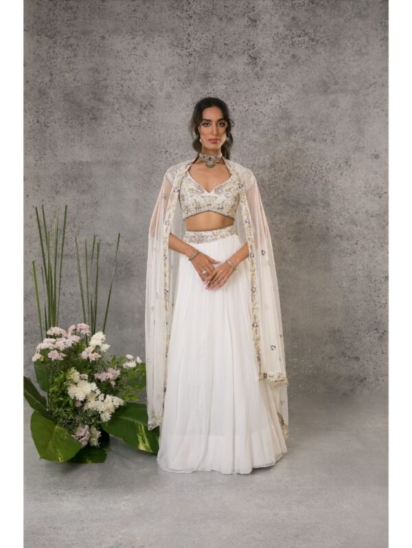 Pritika Vora - White multi-coloured lehenga