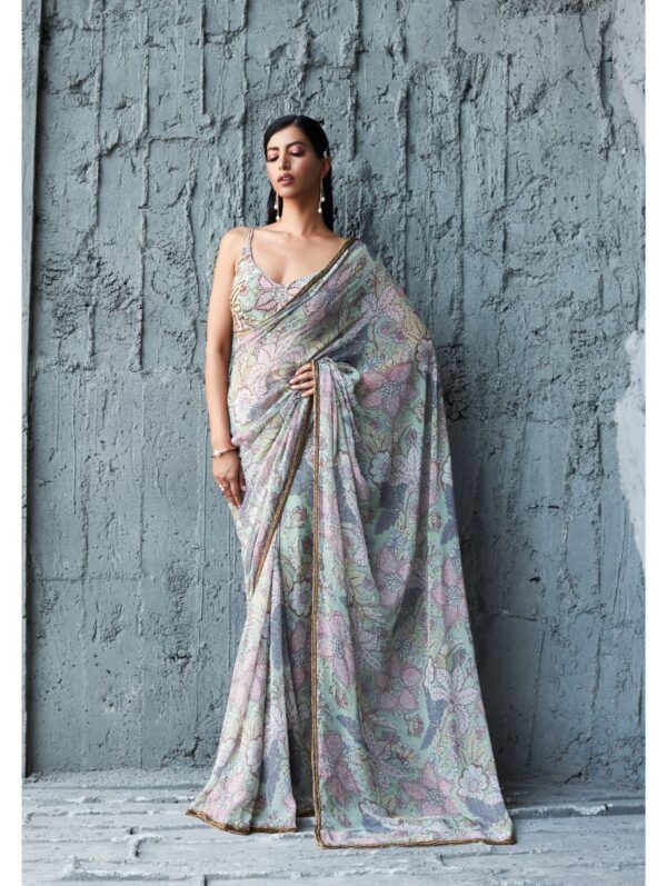 Ranian - lilian print saree