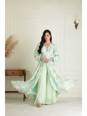 Priyanka Jain- Ice Blue suit set - Image 3
