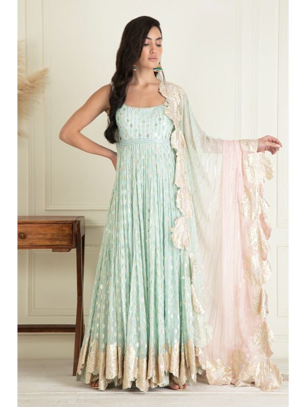 Priyanka Jain- Powder Blue anarkali set