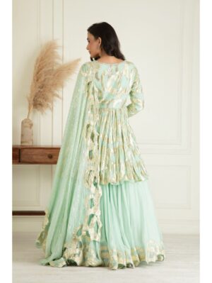 Priyanka Jain- Aquamarine lehanga set - Image 3