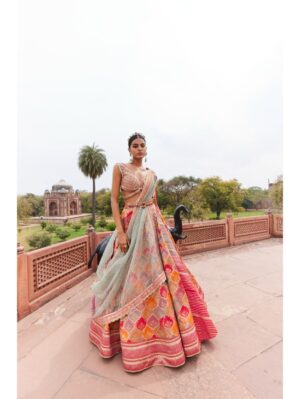 Aditi Gupta - Banarsi Chanderi Lehenga - Image 4