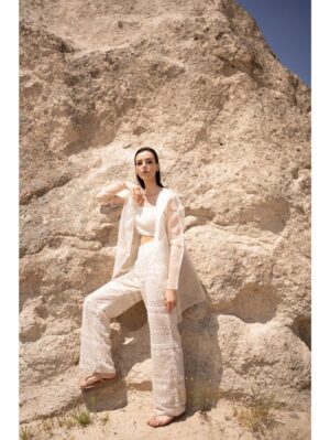 Couture By Niharika - GEOMETRIC PATTERNS WITH ALL OVER THREAD WORK - Image 3