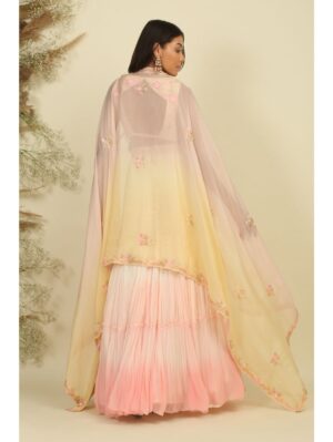 Priyanka Jain - ENCHANTED PASTEL OMBRE  LEHENGA SET - Image 4