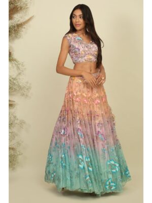 Priyanka Jain -  COLORBURST CHARM : THE UNIQUE MULTICOLORED LEHENGA - Image 3