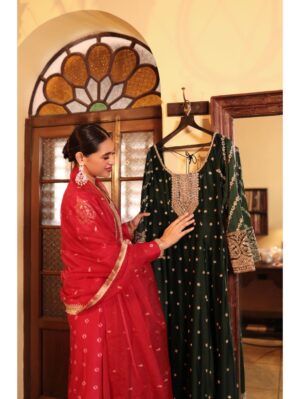 Kalighata - GREY EMBROIDERD JACKET SHARARA - Image 3