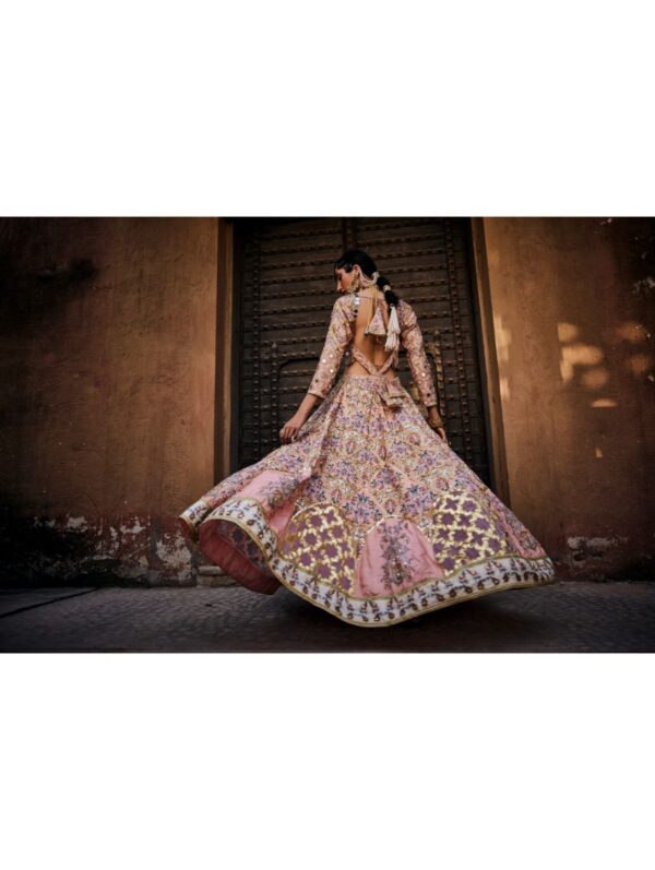 The Royaleum - BLEND OF SERENITY AND CHARM, THIS BLUE ANARKALI IS INSPIRED BY TEMPLE CARVING PRINTS