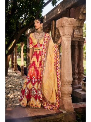 The Royaleum -  FUSION OF BANDHANI AND PATOLA PRINTED ANARKALI IS A SPLENDOUR OF LUXURY COUTURE - Image 2