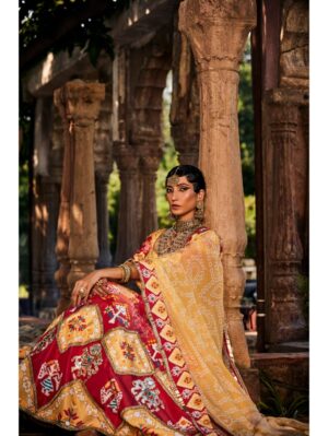 The Royaleum -  FUSION OF BANDHANI AND PATOLA PRINTED ANARKALI IS A SPLENDOUR OF LUXURY COUTURE - Image 3