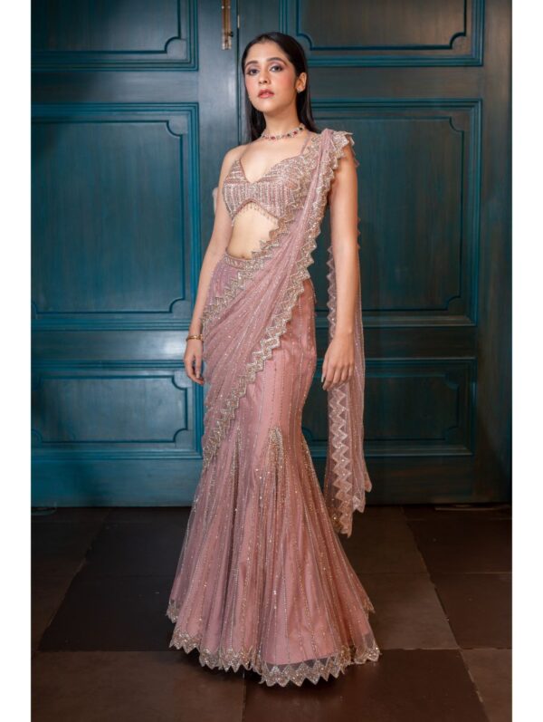 Isa by Dolly Wahal - Isabelle Champagne Saree