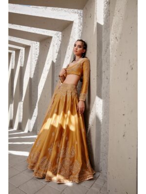 Jigar Mali - Tuscan mustard lehenga set - Image 2