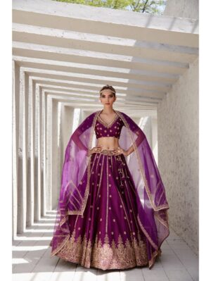 Jigar Mali - Midnight purple lehenga set - Image 6
