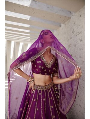 Jigar Mali - Midnight purple lehenga set - Image 4