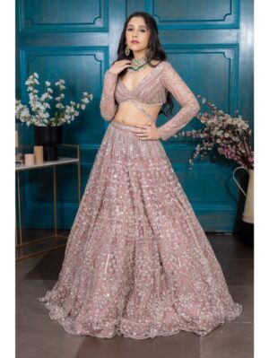 Isa by Dolly Wahal - Aurora Biscotti Lehenga - Image 2