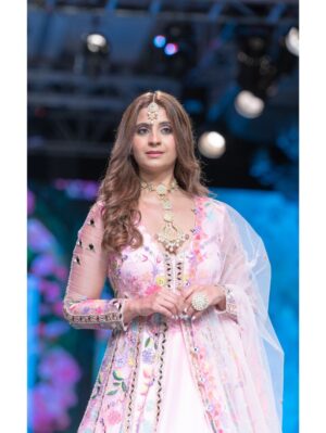 Anisha Shetty - THE FLAMINGO FOREST GARDENIA ANARKALI IN BLUSH PINK - Image 2