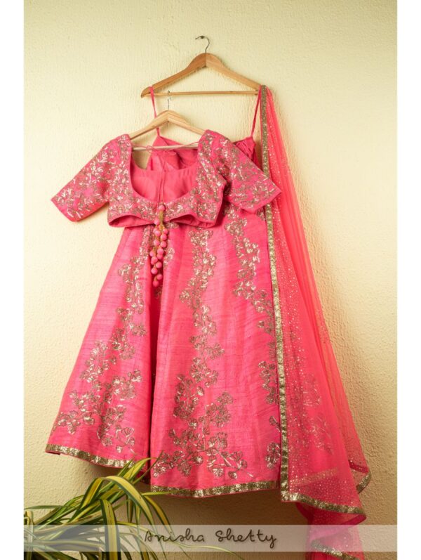 Anisha Shetty - SIZZLING PINK BRIDAL LEHENGA SET